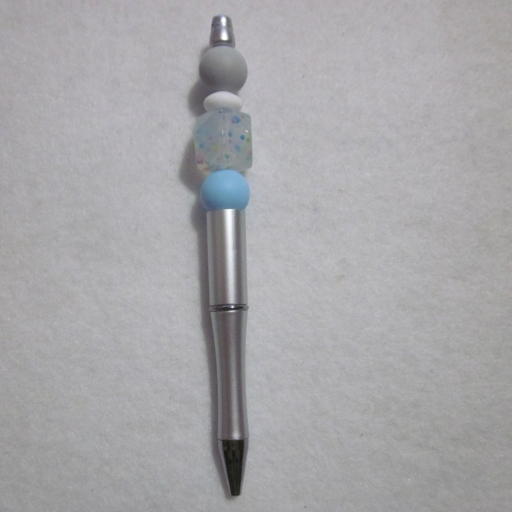 Silver Beaded Pen.